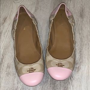 Coach pastel pink c’s ballet flats